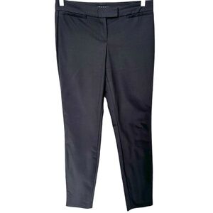 Theory Classic Black Leska Pavia Trouser Pants Size 6 Black